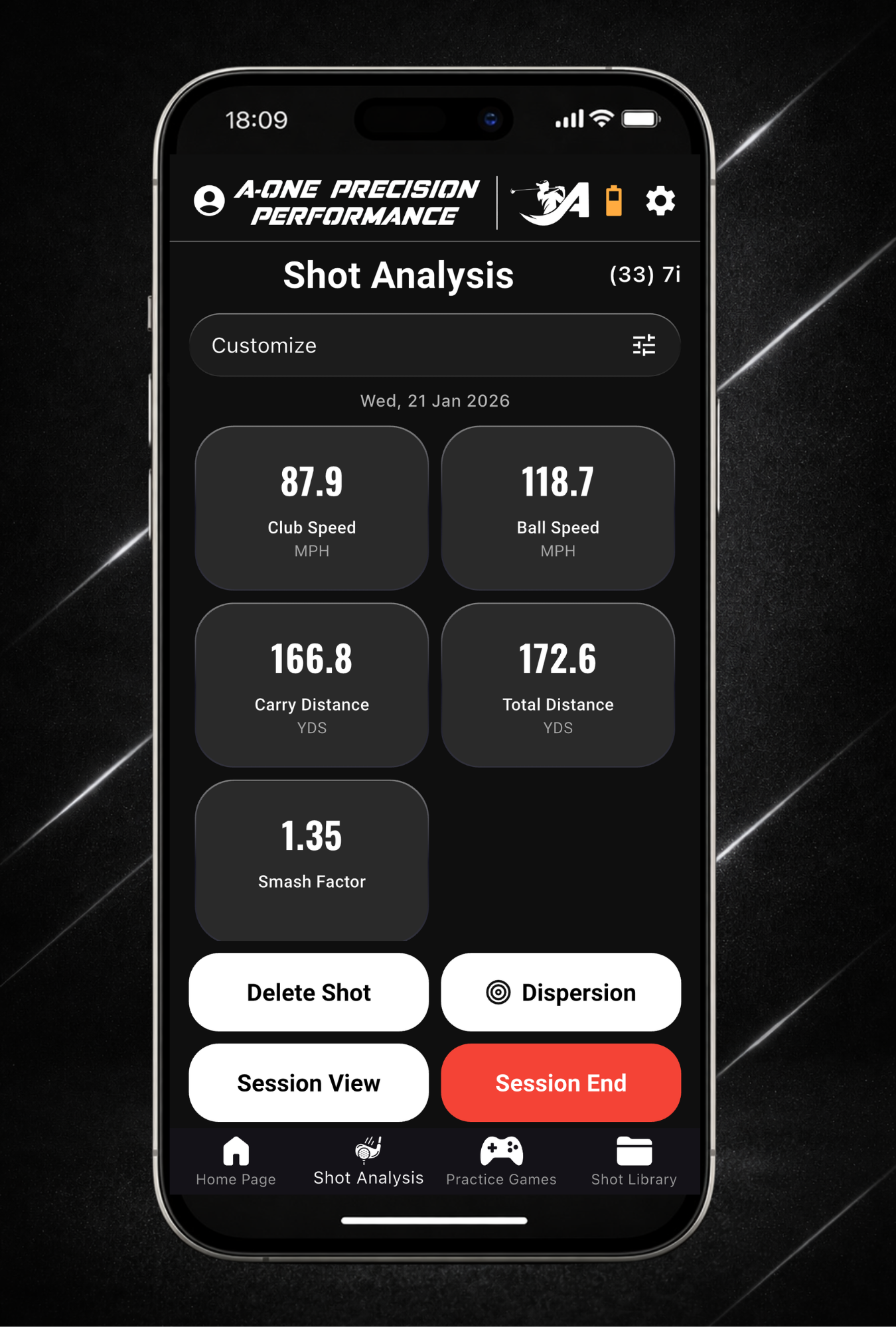 A-ONE Launch Monitor +12 Month Premium App Subscription