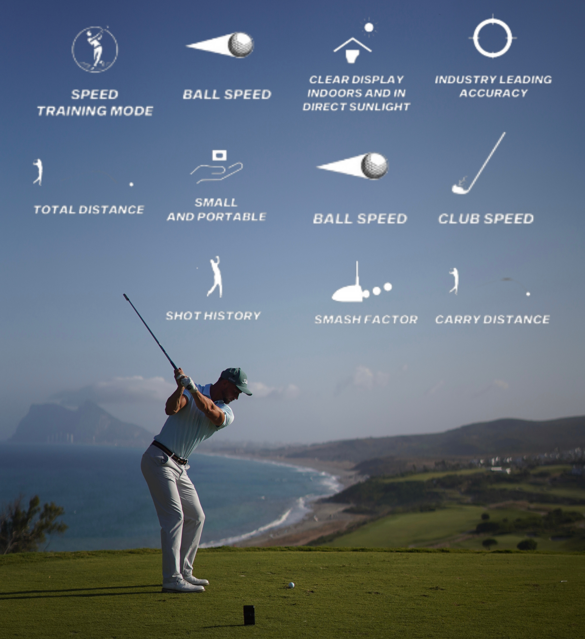 A-ONE Precision Performance Portable Launch Monitor + 12 month Premium App Subscription