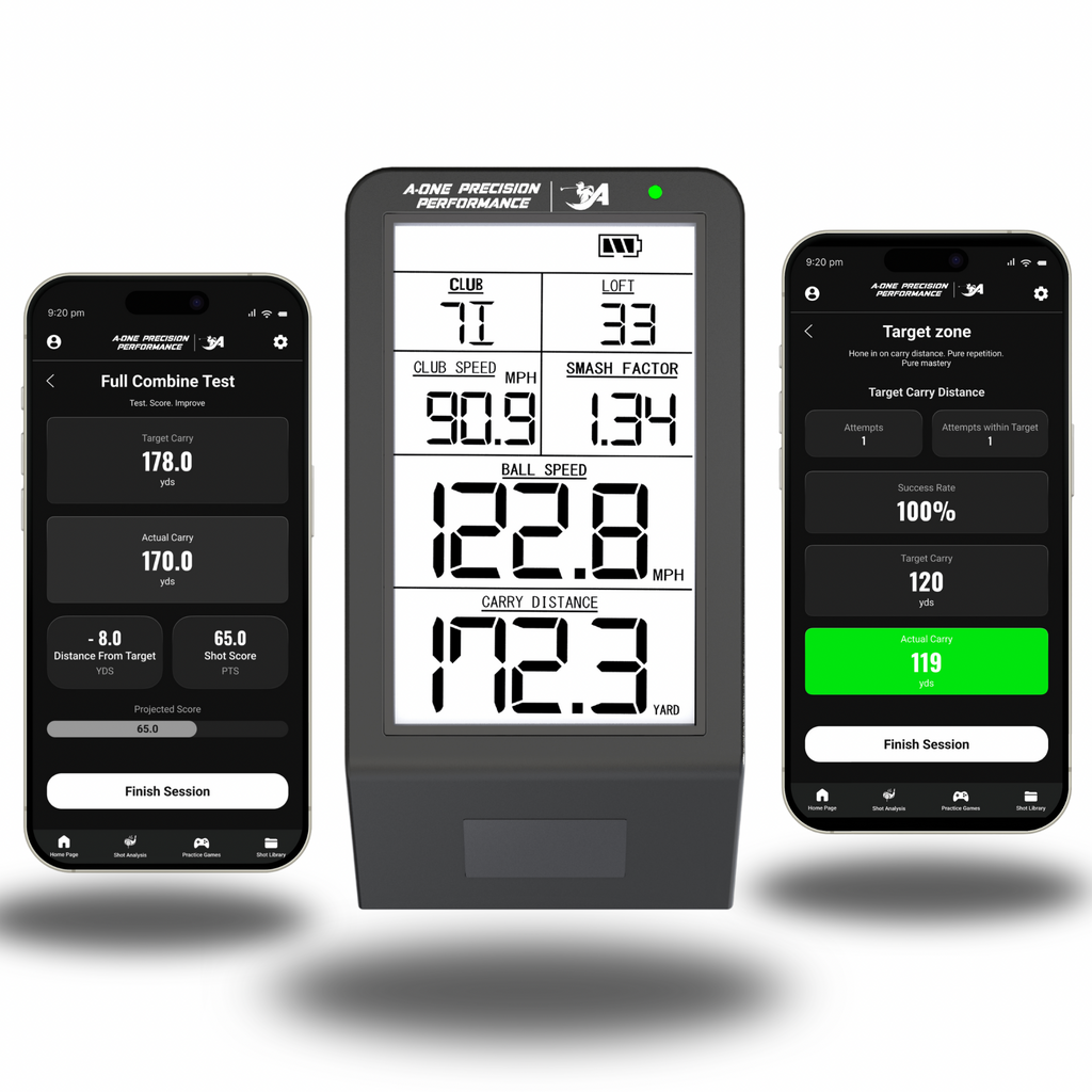 A-ONE Precision Performance Portable Launch Monitor + 12 month Premium App Subscription